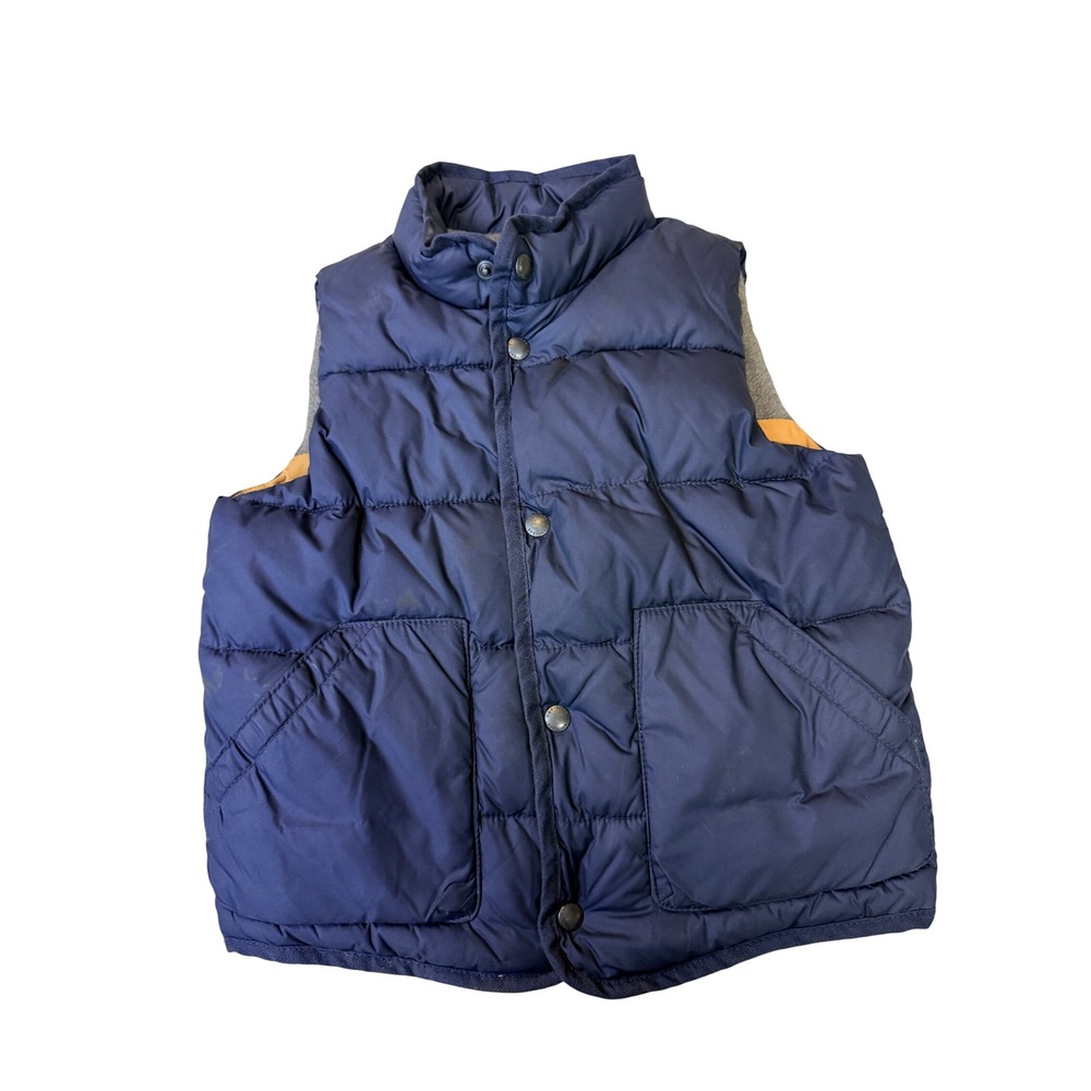 Baby Gap Kids Warmest Vest Blue Puffer Quilted Fleece Lined 5 Years - BA